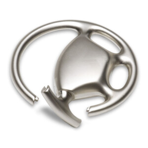 Schlüsselanhänger Lenkrad aus Zinklegierung. Geschenkverpackung.-Silber matt-8719941002906-1